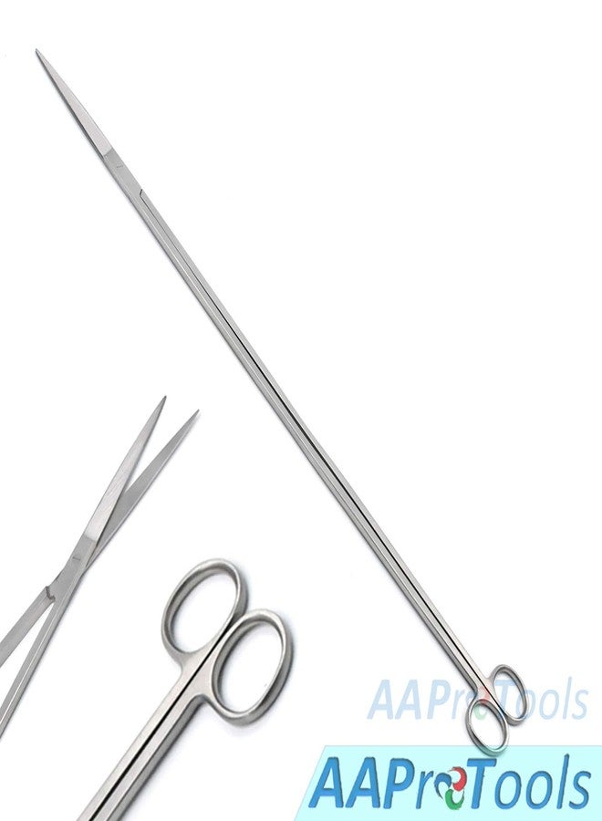 AAProTools Fish Aquarium Cleaner Kelly Scissors Straight 18" Extra Long Handle Sharp/sharp Stainless Steel Instruments - Image 2